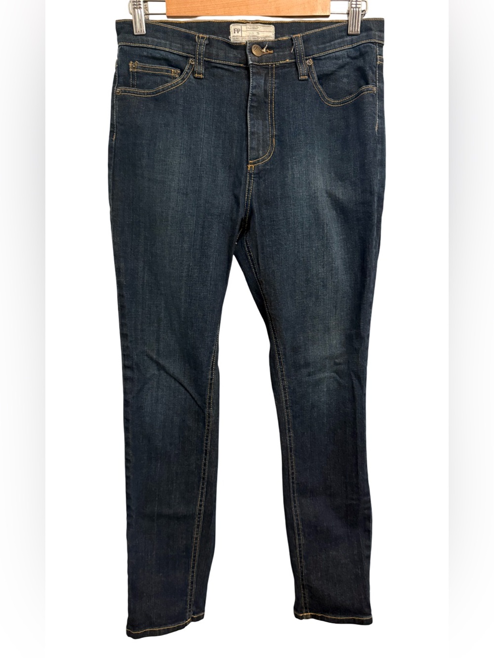 Free People Jeans Size 29 Dark Wash Skinny Ankle Crop Denim USA Made Stretch